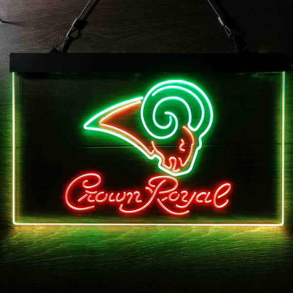 Crown Royal Bar Los Angeles Rams Est 1937 Led Light