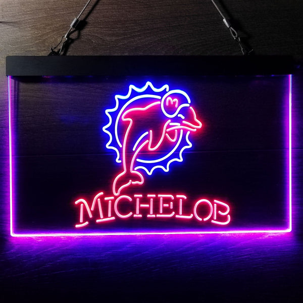 Michelob Bar Miami Dolphins Est 1966 Led Light